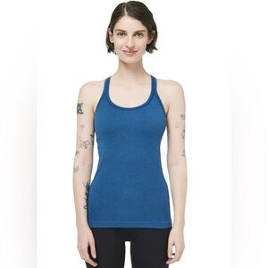 Lululemon Ebb to Street Ribbed Tank Top Women8 LW1AX1S Racerback Deep Marine 8
